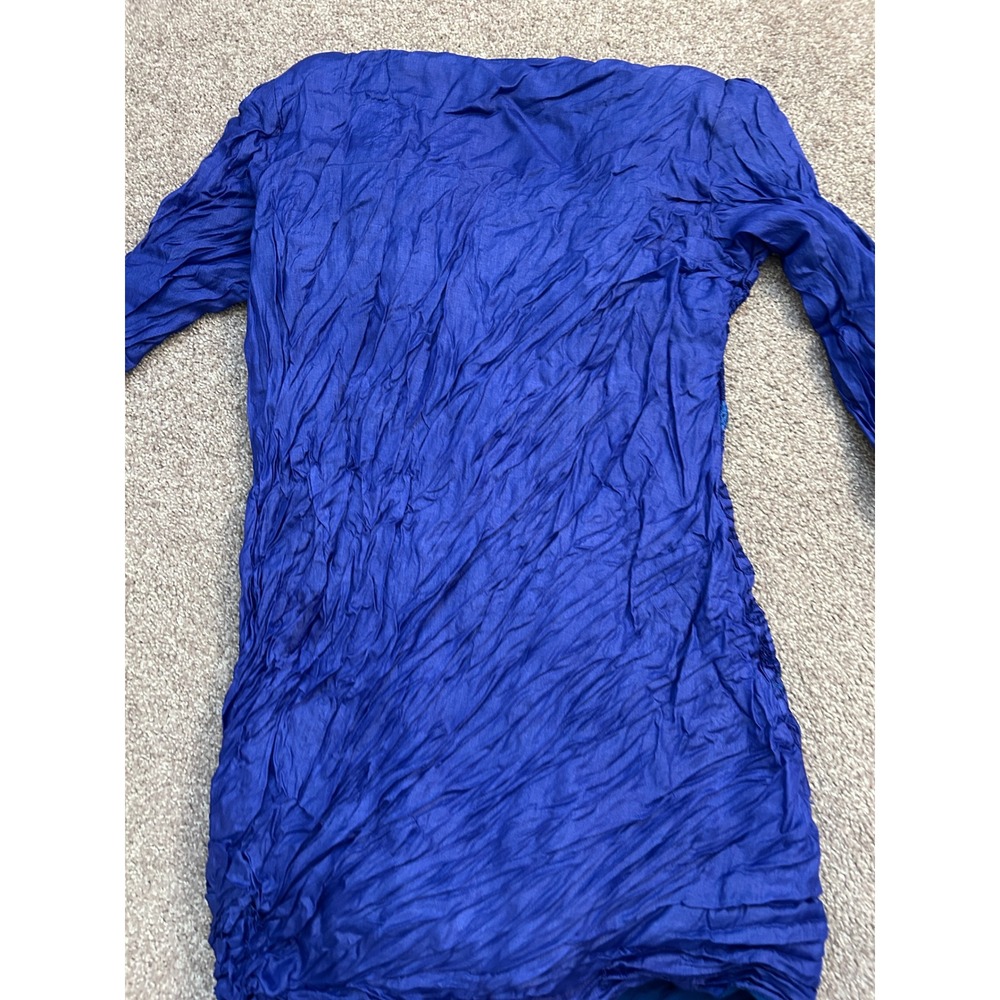 South Asian Kameez Long Kurti Tunic Women S Blue Excellent Embroidered - Picture 10 of 10
